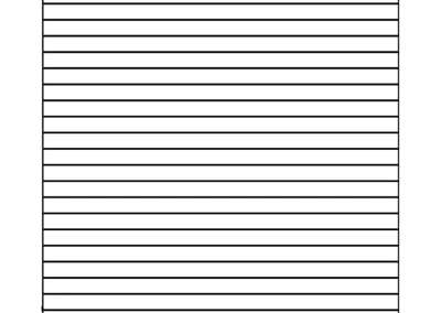 Outdoor sauna rear technical drawing showing back elevation structure and ventilation layout