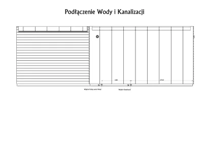 Water and sewage layout for Caldori Primatherma SPGT garden sauna with shower showing plumbing connections